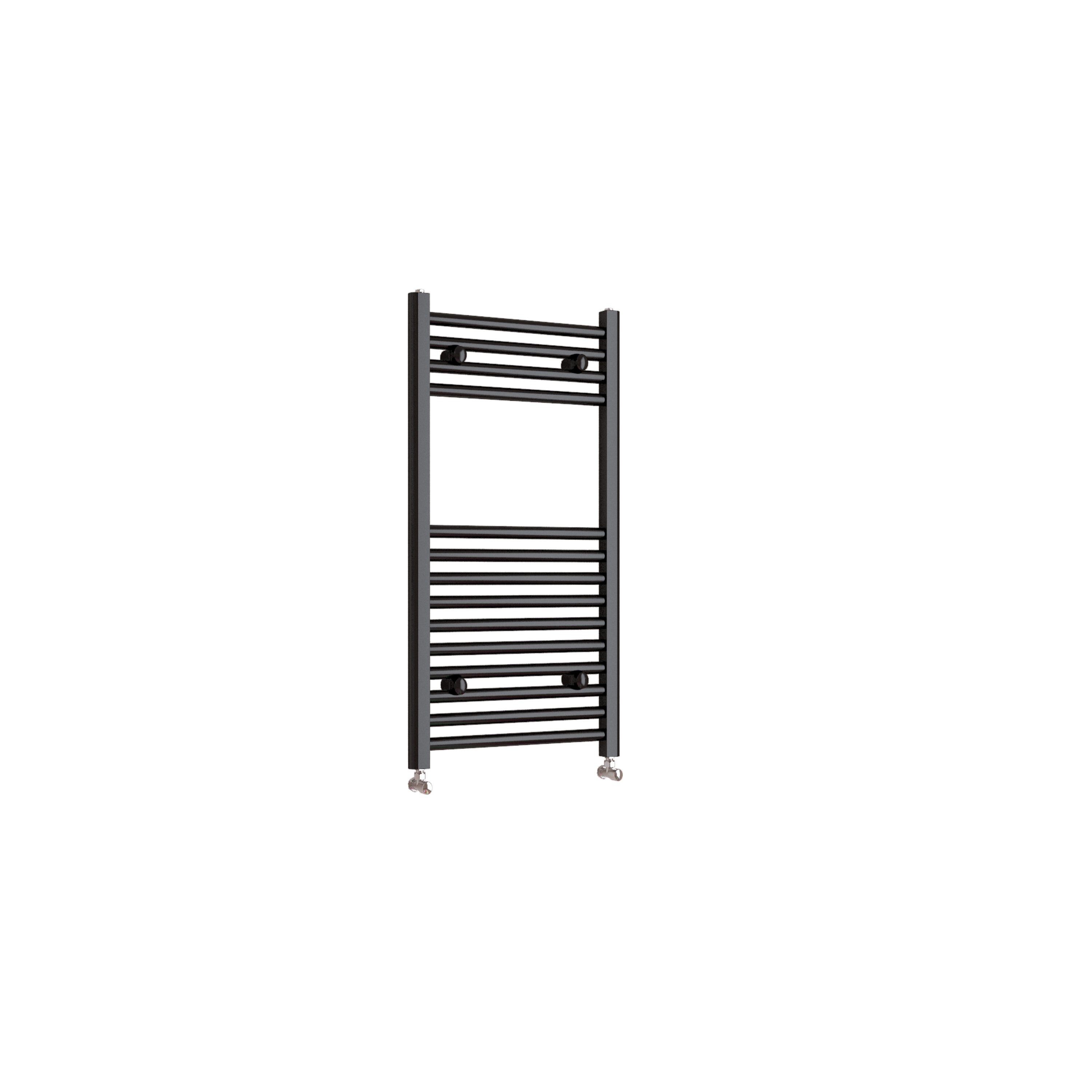 800x400mm Black Heated Towel Rail Straight Bathroom Radiator