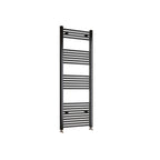 1600x450mm Black Heated Towel Rail Straight Bathroom Radiator