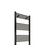 Aver-Growth- 1600x400mm Black Heated Towel Rail Straight Designer Bathroom Ladder Radiator