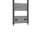 Aver-Growth- 1800x450mm Black Heated Towel Rail Straight Designer Bathroom Ladder Radiator