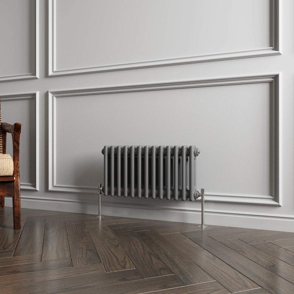 Aver-Growth- Traditional Horizontal 300x605mm 2 Columns Anthracite Cast Iron Radiator