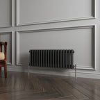 Aver-Growth- Traditional Horizontal 300x830mm 2 Columns Black Cast Iron Radiator