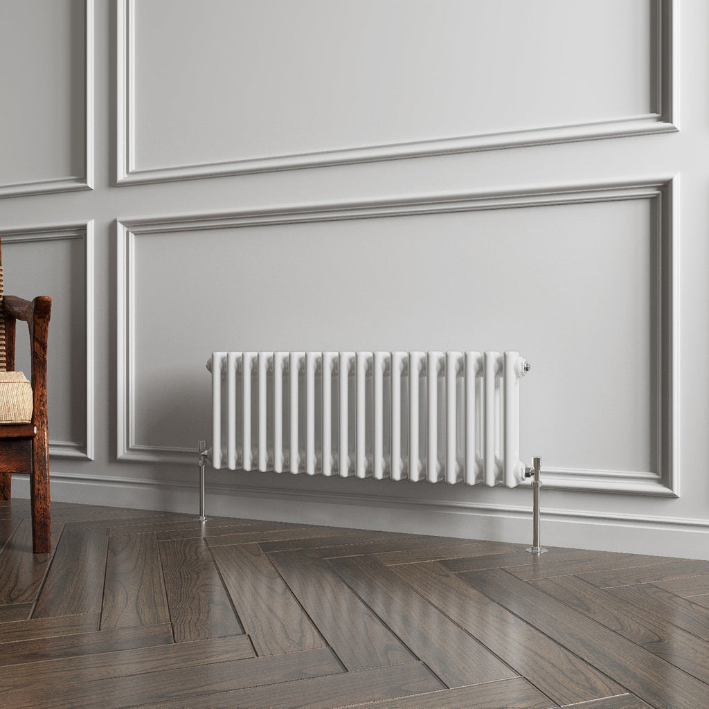 Aver-Growth- Traditional Horizontal 300x830mm 2 Columns White Cast Iron Radiator
