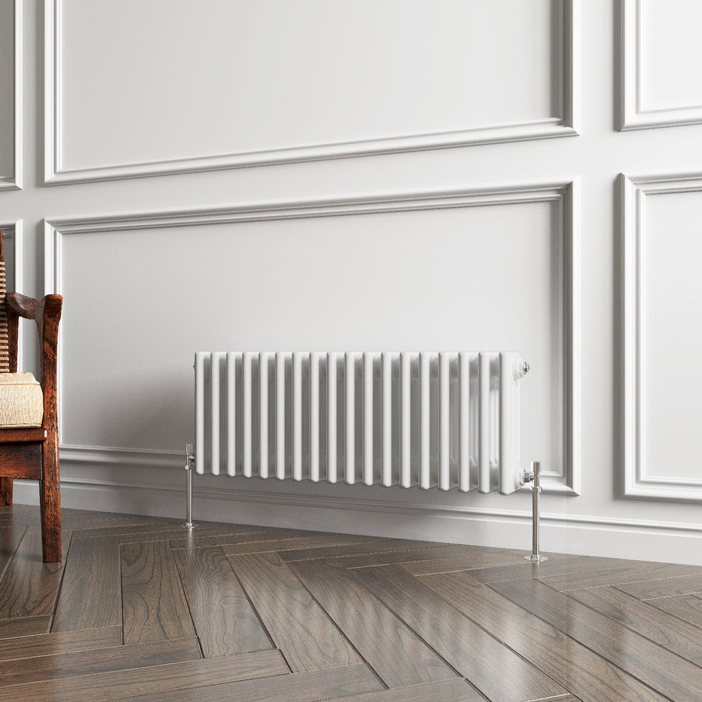Aver-Growth- Traditional Horizontal 300x830mm 3 Columns White Cast Iron Radiator