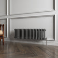 Aver-Growth- Traditional Horizontal 300x1010mm 2 Columns Anthracite Cast Iron Radiator