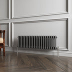 Aver-Growth- Traditional Horizontal 300x1010mm 2 Columns Anthracite Cast Iron Radiator
