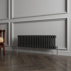 Aver-Growth- Traditional Horizontal 300x1010mm 2 Columns Black Cast Iron Radiator