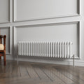 Aver-Growth- Traditional Horizontal 300x1190mm 2 Columns White Cast Iron Radiator