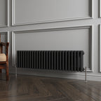 Aver-Growth- Traditional Horizontal 300x1190mm 3 Columns Black Cast Iron Radiator