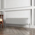 Aver-Growth- Traditional Horizontal 300x1190mm 3 Columns White Cast Iron Radiator