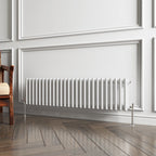 Aver-Growth- Traditional Horizontal 300x1190mm 3 Columns White Cast Iron Radiator