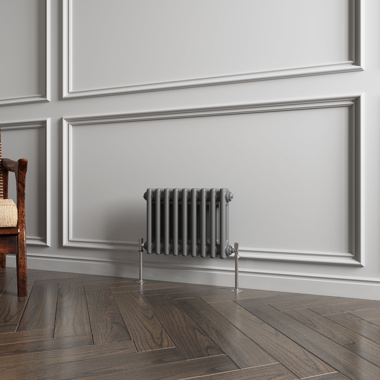 Aver-Growth- Traditional Horizontal 300x425mm 2 Columns Anthracite Cast Iron Radiator