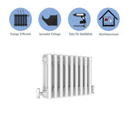 Aver-Growth- Traditional Horizontal 300x425mm 3 Columns White Cast Iron Radiator
