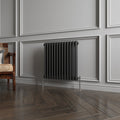 Aver-Growth- Traditional Horizontal 600x605mm 2 Columns Black Cast Iron Radiator