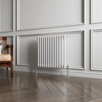 Aver-Growth- Traditional Horizontal 600x605mm 2 Columns White Cast Iron Radiator