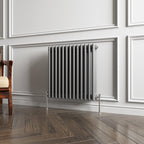 Aver-Growth- Traditional Horizontal 600x605mm 3 Columns Anthracite Cast Iron Radiator