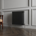 Aver-Growth- Traditional Horizontal 600x605mm 3 Columns Black Cast Iron Radiator