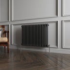 Aver-Growth- Traditional Horizontal 600x830mm 2 Columns Black Cast Iron Radiator