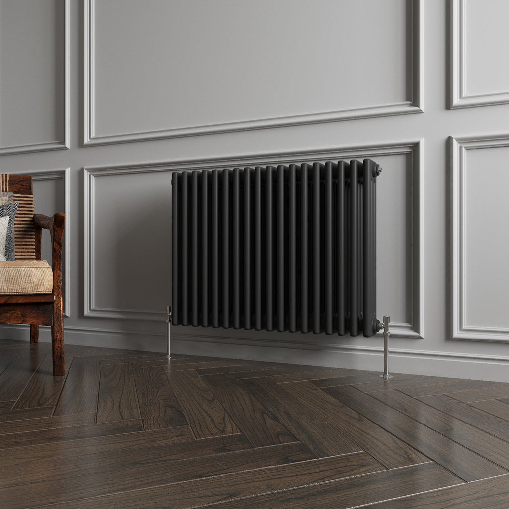 Aver-Growth- Traditional Horizontal 600x830mm 3 Columns Black Cast Iron Radiator