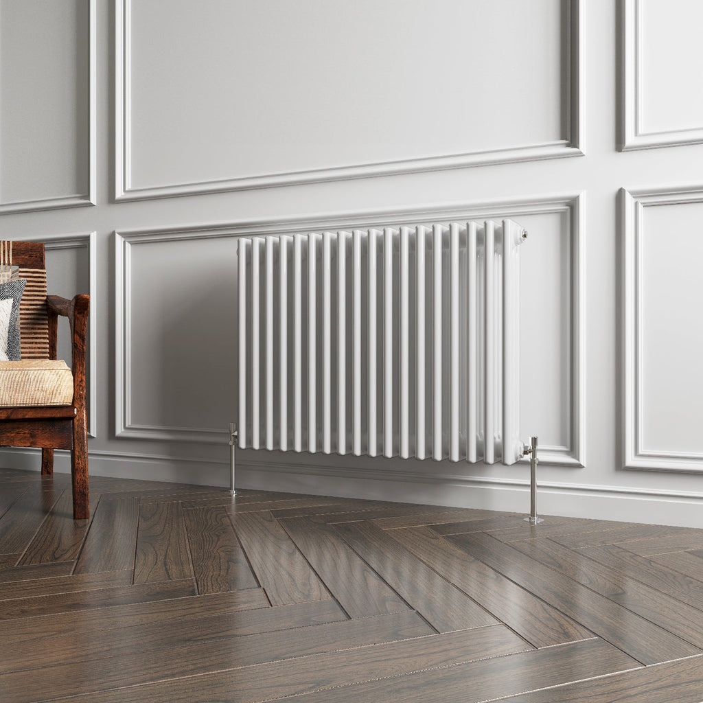 Aver-Growth- Traditional Horizontal 600x830mm 3 Columns White Cast Iron Radiator