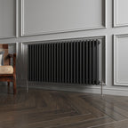 Aver-Growth- Traditional Horizontal 600x1190mm 3 Columns Black Cast Iron Radiator