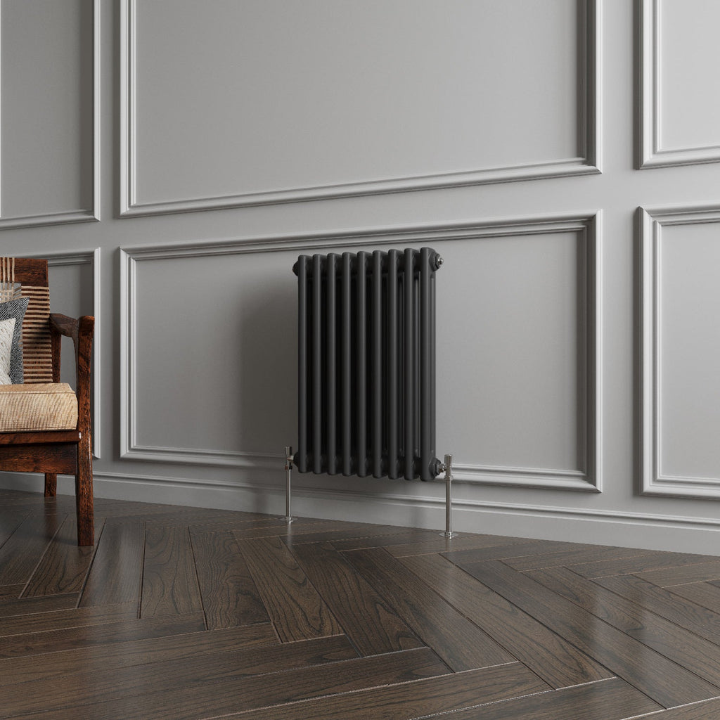 Aver-Growth- Traditional Horizontal 600x425mm 2 Columns Black Cast Iron Radiator