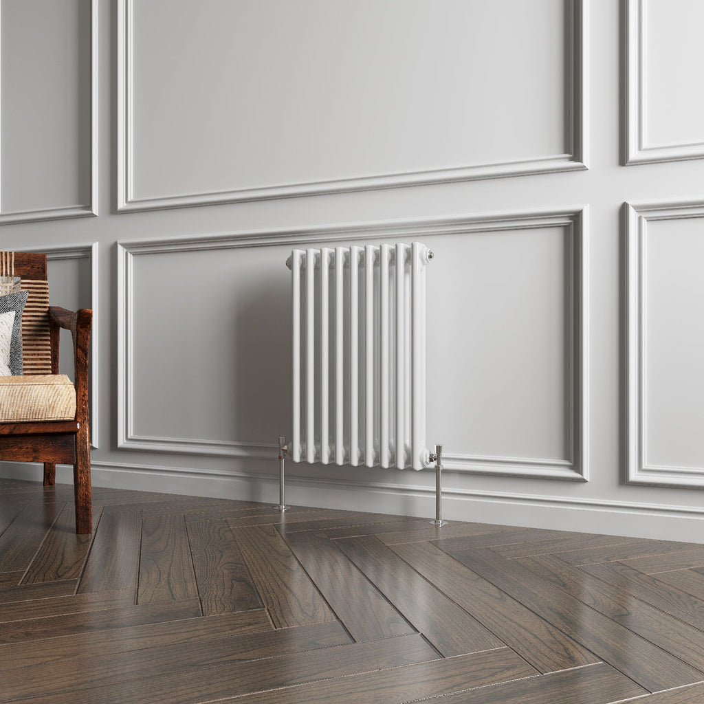 Aver-Growth- Traditional Horizontal 600x425mm 2 Columns White Cast Iron Radiator