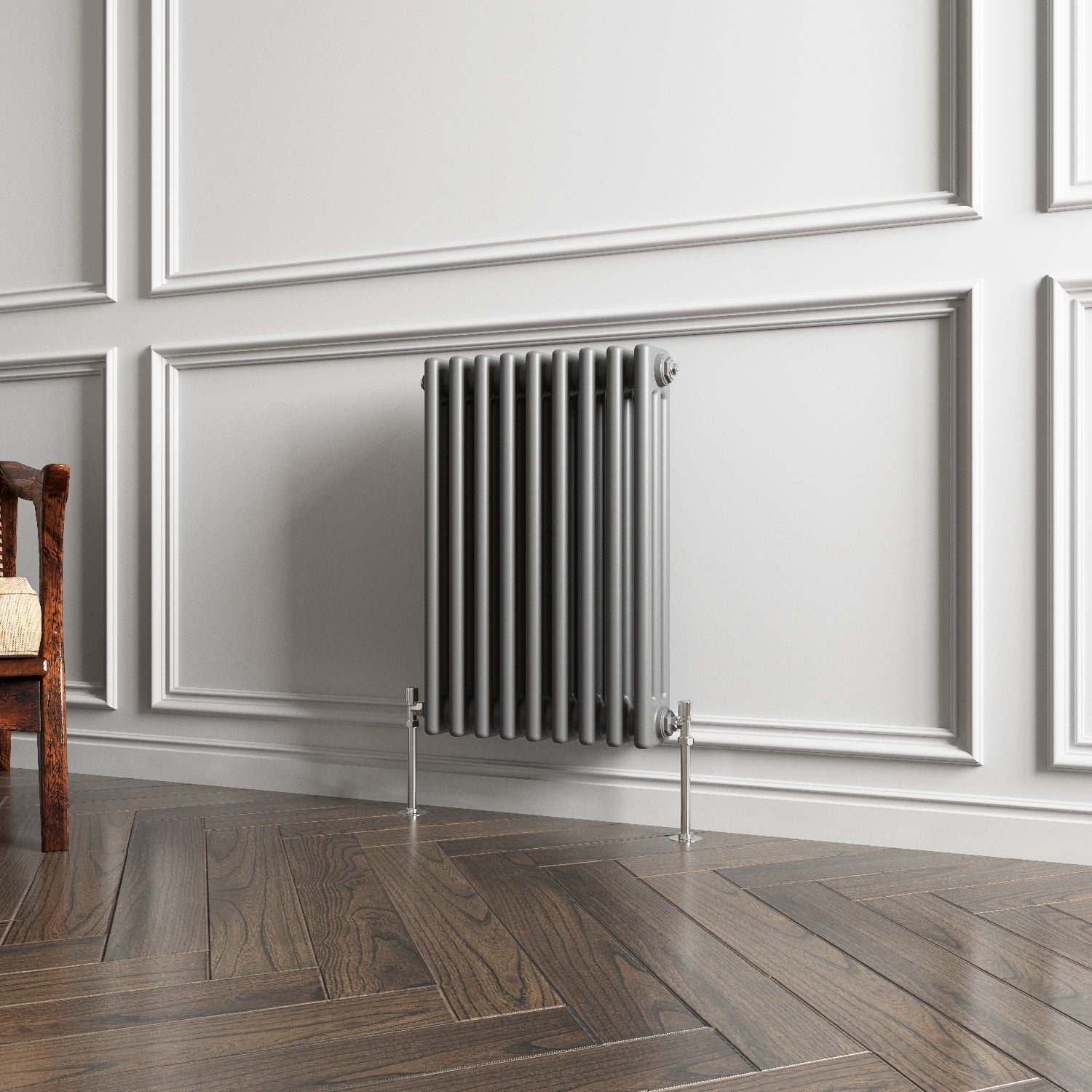 Aver-Growth- Traditional Horizontal 600x425mm 3 Columns Anthracite Cast Iron Radiator