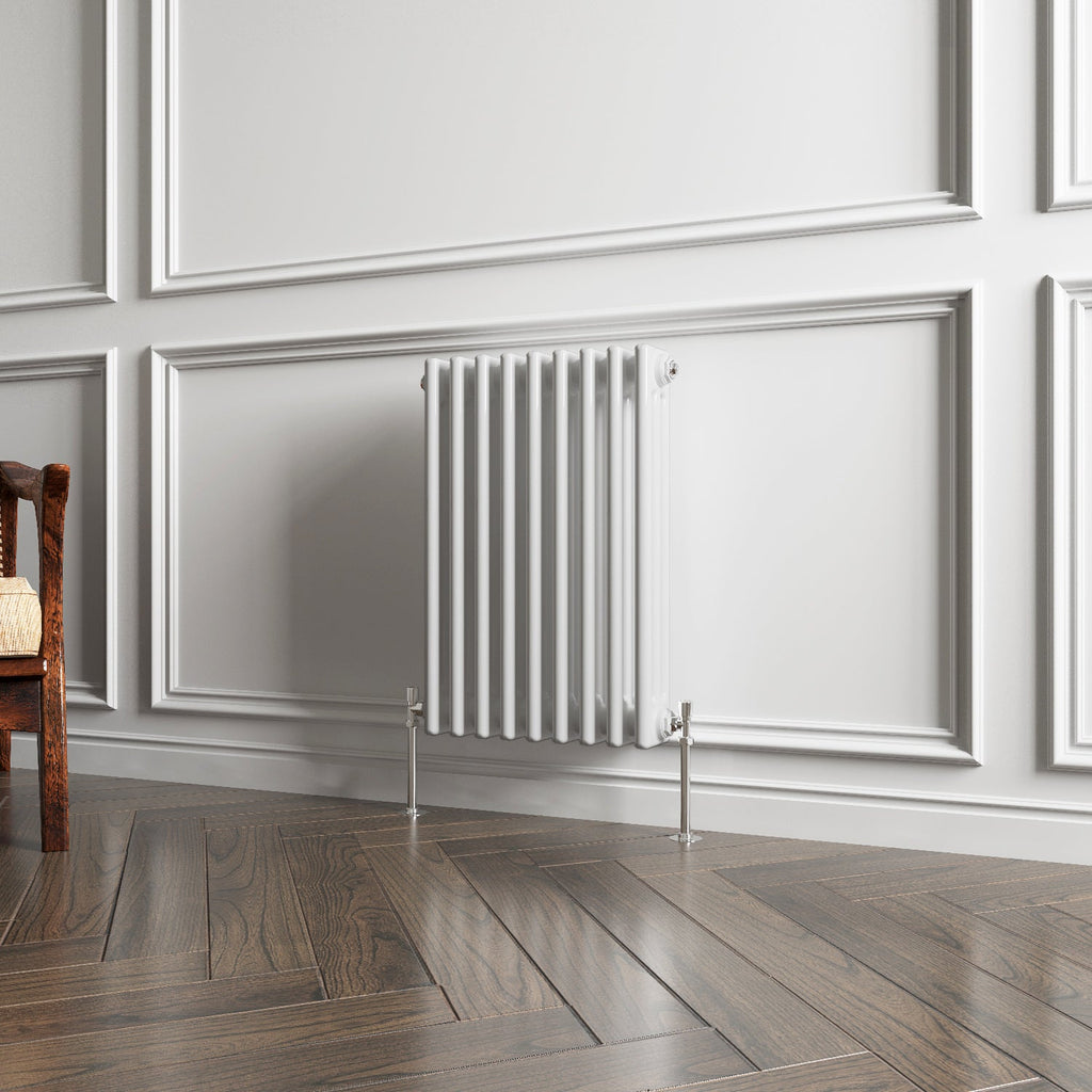 Aver-Growth- Traditional Horizontal 600x425mm 3 Columns White Cast Iron Radiator