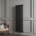 Aver-Growth- Traditional Vertical 1500x470mm 2 Columns Black Cast Iron Radiator