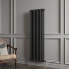 Aver-Growth- Traditional Vertical 1500x470mm 2 Columns Black Cast Iron Radiator