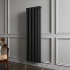Aver-Growth- Traditional Vertical 1500x470mm 3 Columns Black Cast Iron Radiator