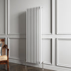 Aver-Growth- Traditional Vertical 1500x470mm 3 Columns White Cast Iron Radiator