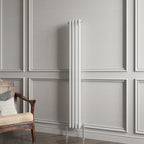 Aver-Growth- Traditional Vertical 1500x200mm 2 Columns White Cast Iron Radiator