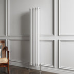 Aver-Growth- Traditional Vertical 1500x290mm 3 Columns White Cast Iron Radiator