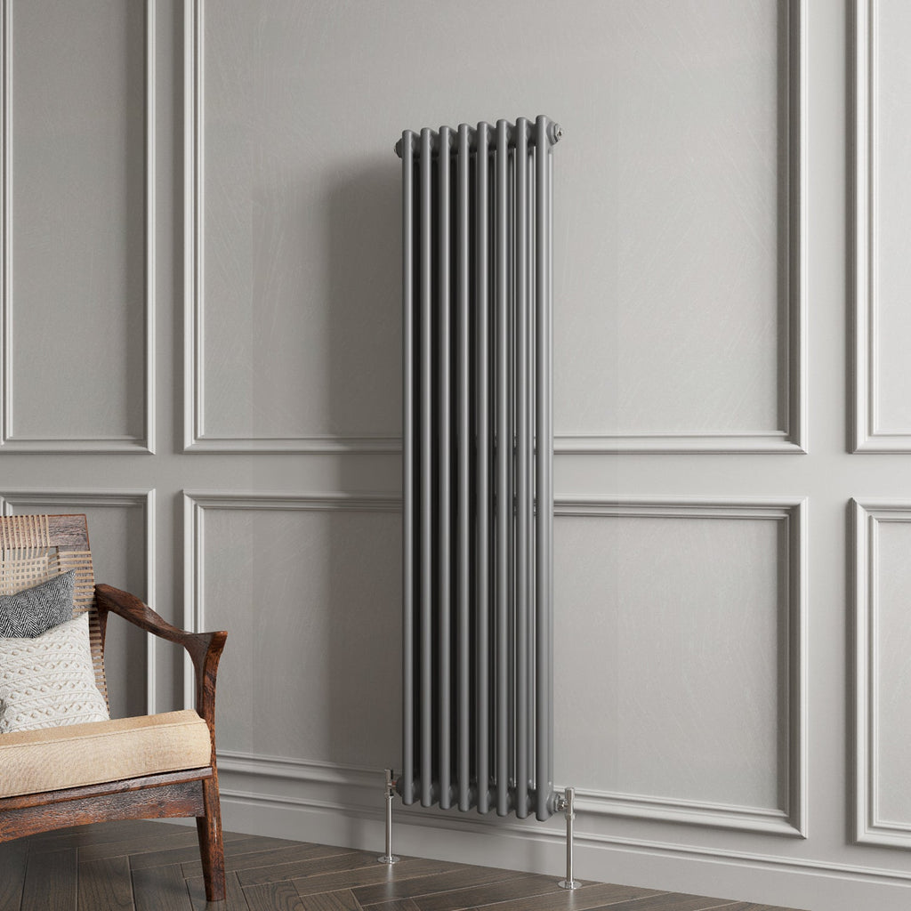 Aver-Growth- Traditional Vertical 1500x380mm 2 Columns Anthracite Cast Iron Radiator