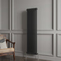 Aver-Growth- Traditional Vertical 1500x380mm 2 Columns Black Cast Iron Radiator