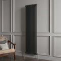 Aver-Growth- Traditional Vertical 1800x470mm 2 Columns Black Cast Iron Radiator