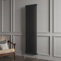 Aver-Growth- Traditional Vertical 1800x470mm 2 Columns Black Cast Iron Radiator