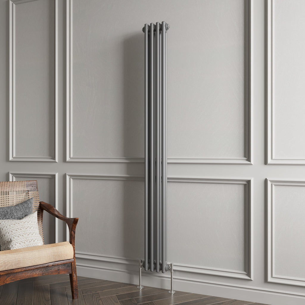 Aver-Growth- Traditional Vertical 1800x200mm 2 Columns Anthracite Cast Iron Radiator