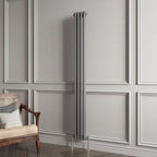 Aver-Growth- Traditional Vertical 1800x200mm 2 Columns Anthracite Cast Iron Radiator