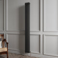 Aver-Growth- Traditional Vertical 1800x200mm 3 Columns Black Cast Iron Radiator
