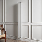 Aver-Growth- Traditional Vertical 1800x200mm 3 Columns White Cast Iron Radiator