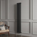 Aver-Growth- Traditional Vertical 1800x290mm 2 Columns Black Cast Iron Radiator