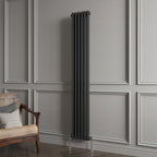 Aver-Growth- Traditional Vertical 1800x290mm 2 Columns Black Cast Iron Radiator
