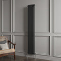Aver-Growth- Traditional Vertical 1800x290mm 2 Columns Black Cast Iron Radiator