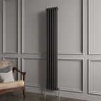 Aver-Growth- Traditional Vertical 1800x290mm 2 Columns Black Cast Iron Radiator