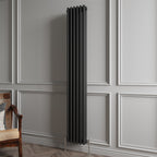 Aver-Growth- Traditional Vertical 1800x290mm 3 Columns Black Cast Iron Radiator