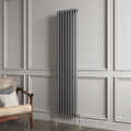 Aver-Growth- Traditional Vertical 1800x380mm 2 Columns Anthracite Cast Iron Radiator
