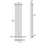 1800x380mm anthracite 3 columns traditional radiator dimension